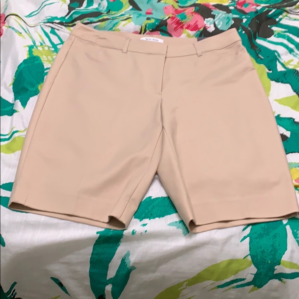 Tan WHBM Bermuda shorts
